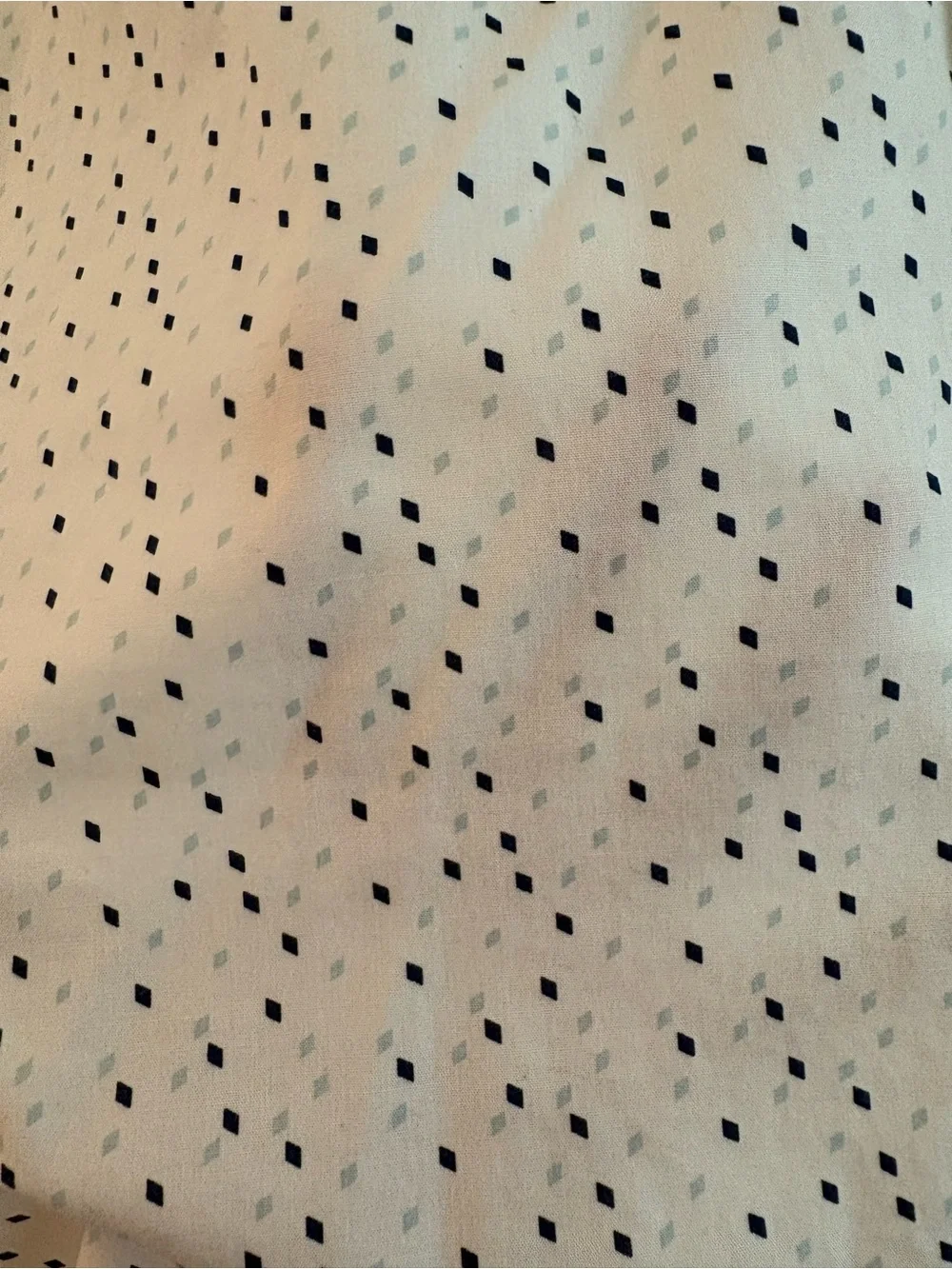 Banana Republic White Button-Down Shirt with Navy Dot Print